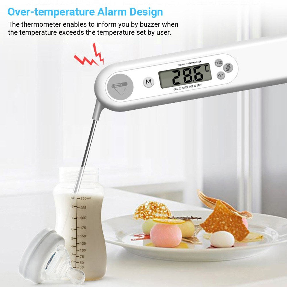 Digital Food Thermometer Instant Read Meat Probe Kitchen Cooking Temperature Tester for Milk Grill BBQ