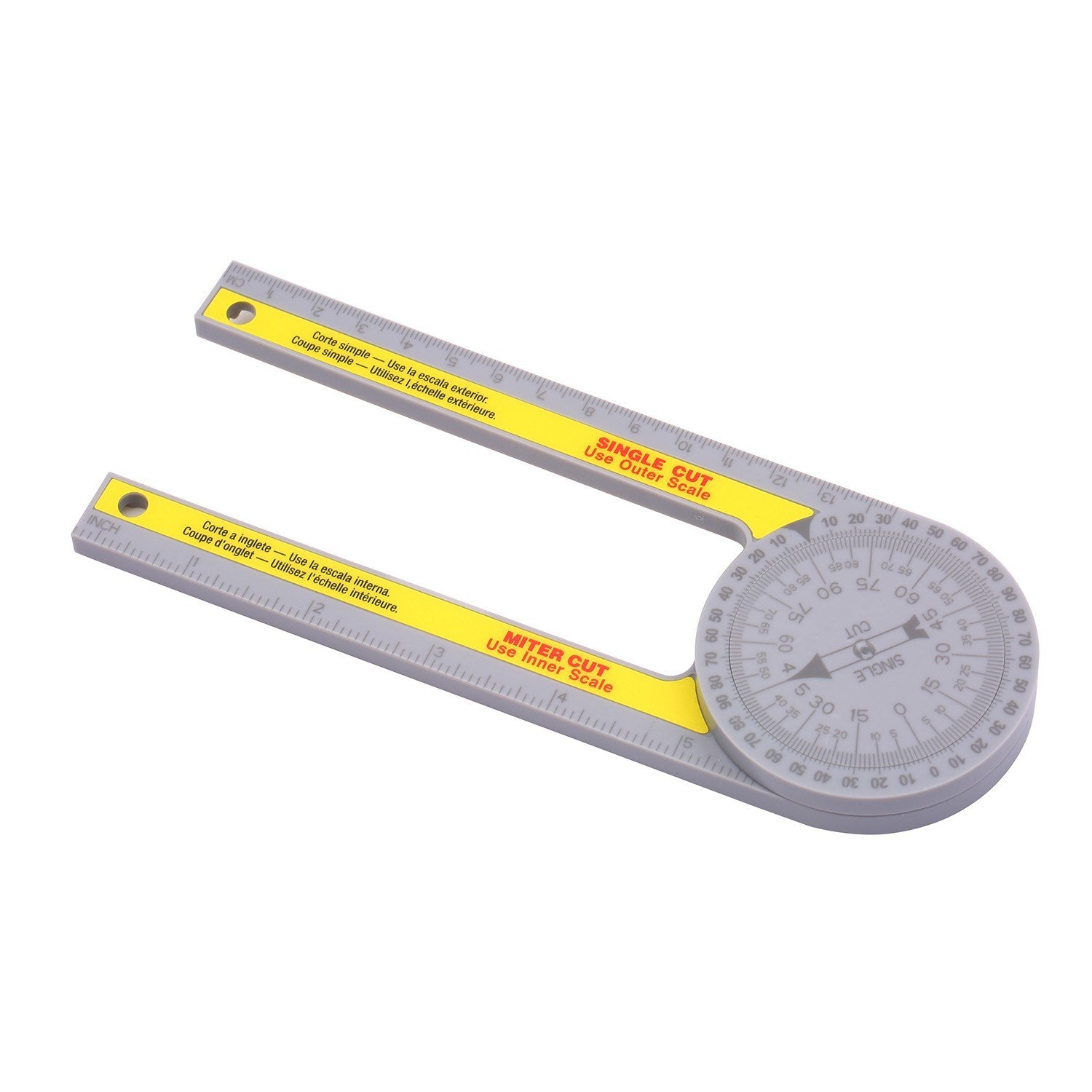 Miter Saw Protractor Angle Measuring Transfer Rule Gauge for Carpenters ABS Metric Ruler