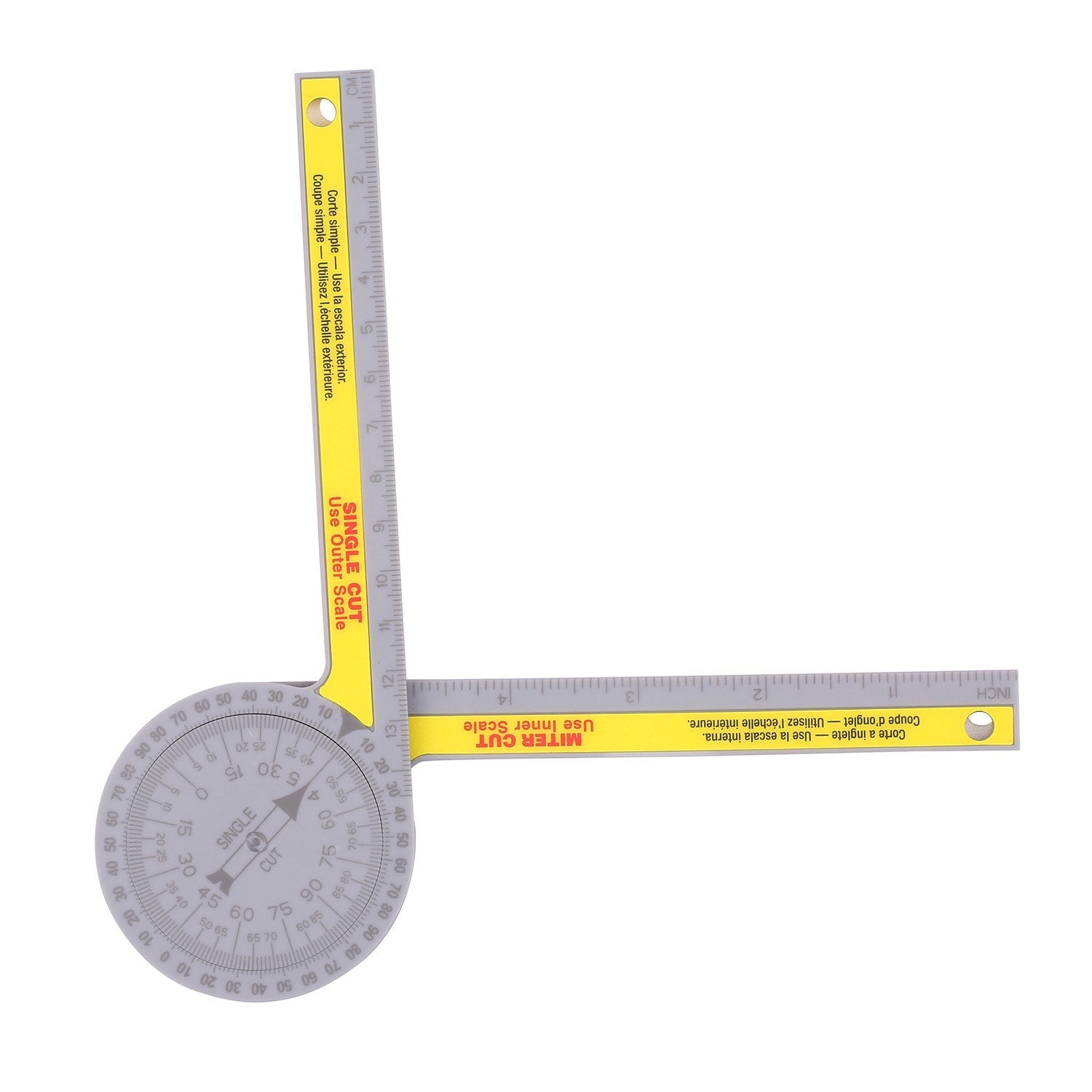 Miter Saw Protractor Angle Measuring Transfer Rule Gauge for Carpenters ABS Metric Ruler