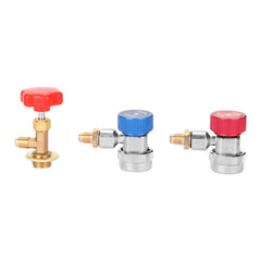Dual Gauges Set Refrigeration Equipment Pressure Measuring Tool Kit with 3 Recharge Hoses
