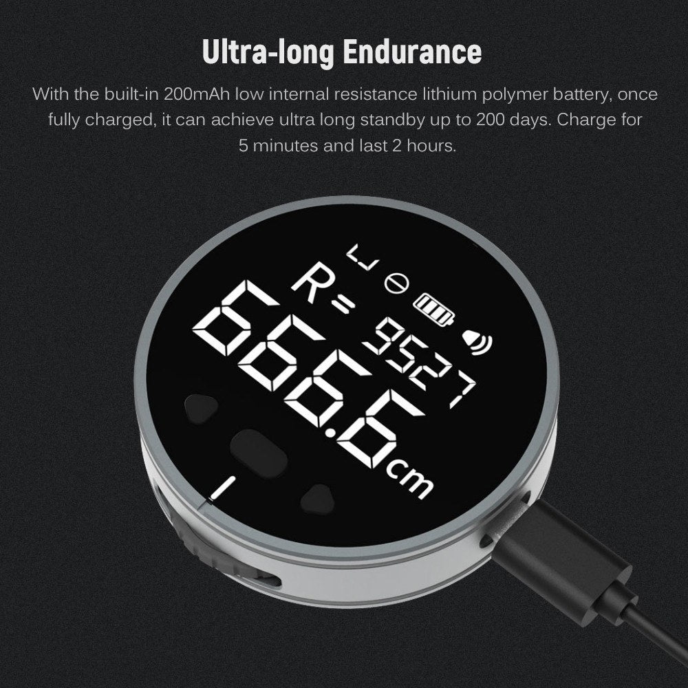 8 in 1 Electronic Ruler LCD Display Range Finder 99m High Accuracy Handheld Length Measuring Tool