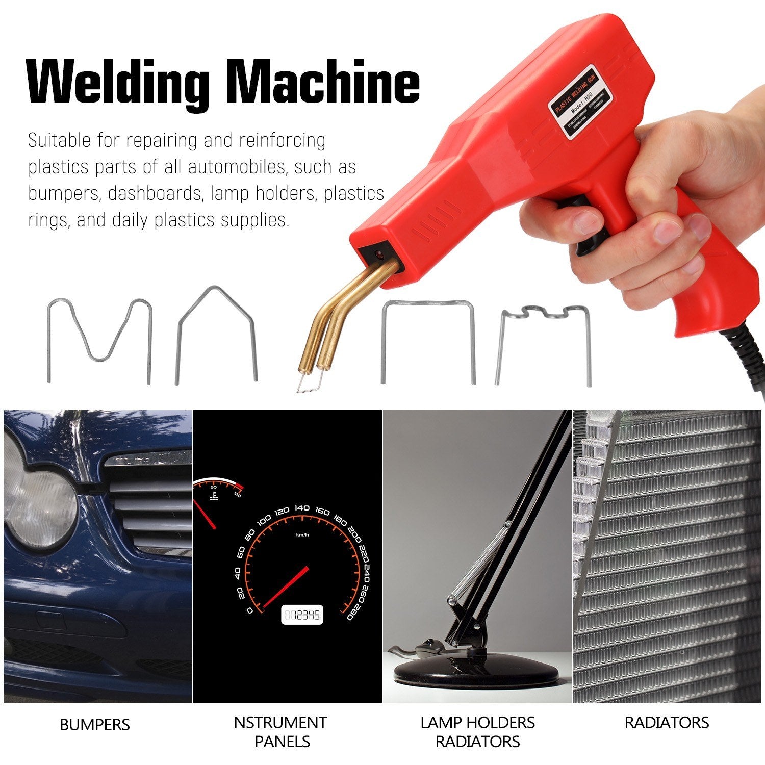 Handy Plastics Welders Garage Tools Hot Staplers Machine Staple PVC Repairing