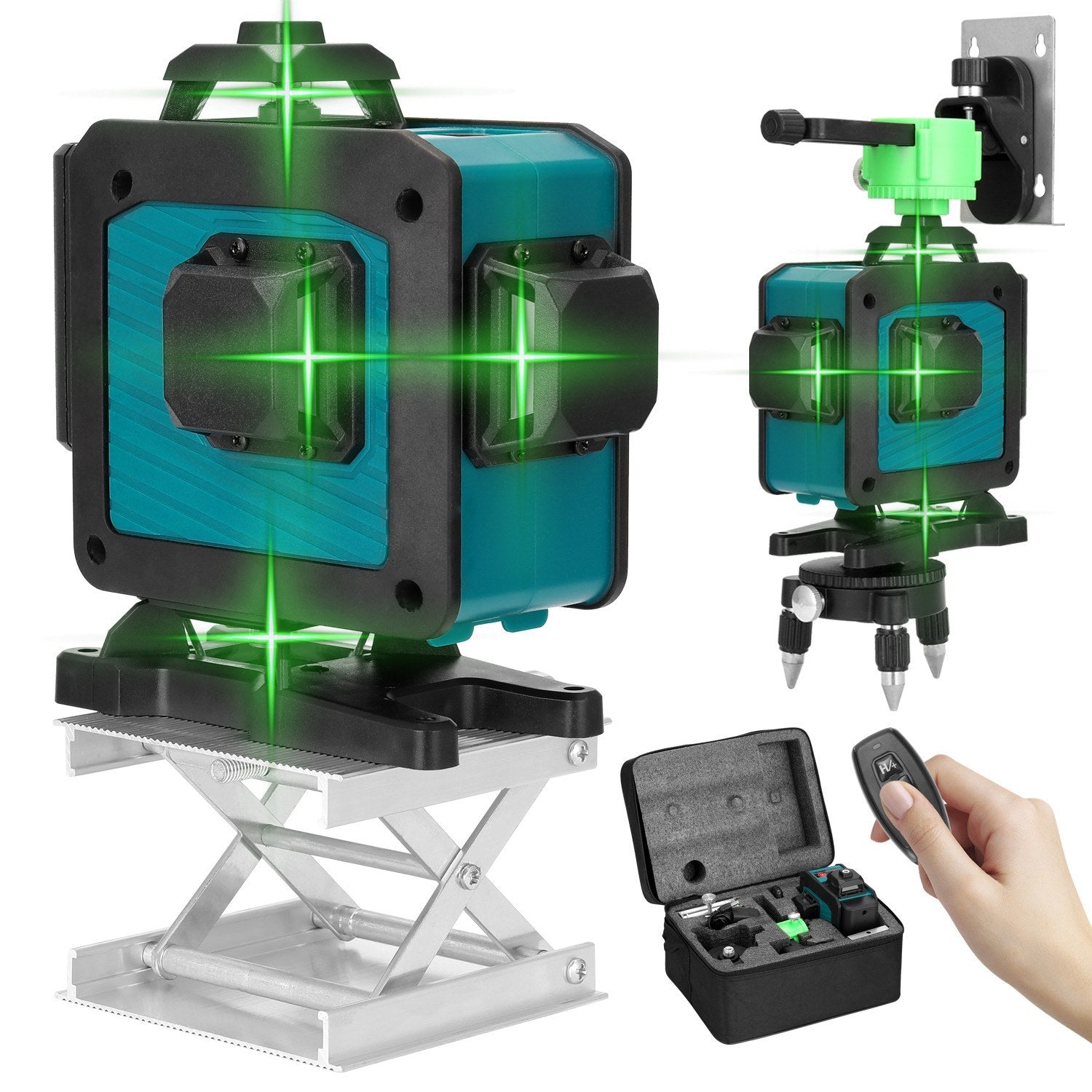 Multifunctional 4D 16 Lines Laser Level Tool Vertical Horizontal with Self-leveling Function