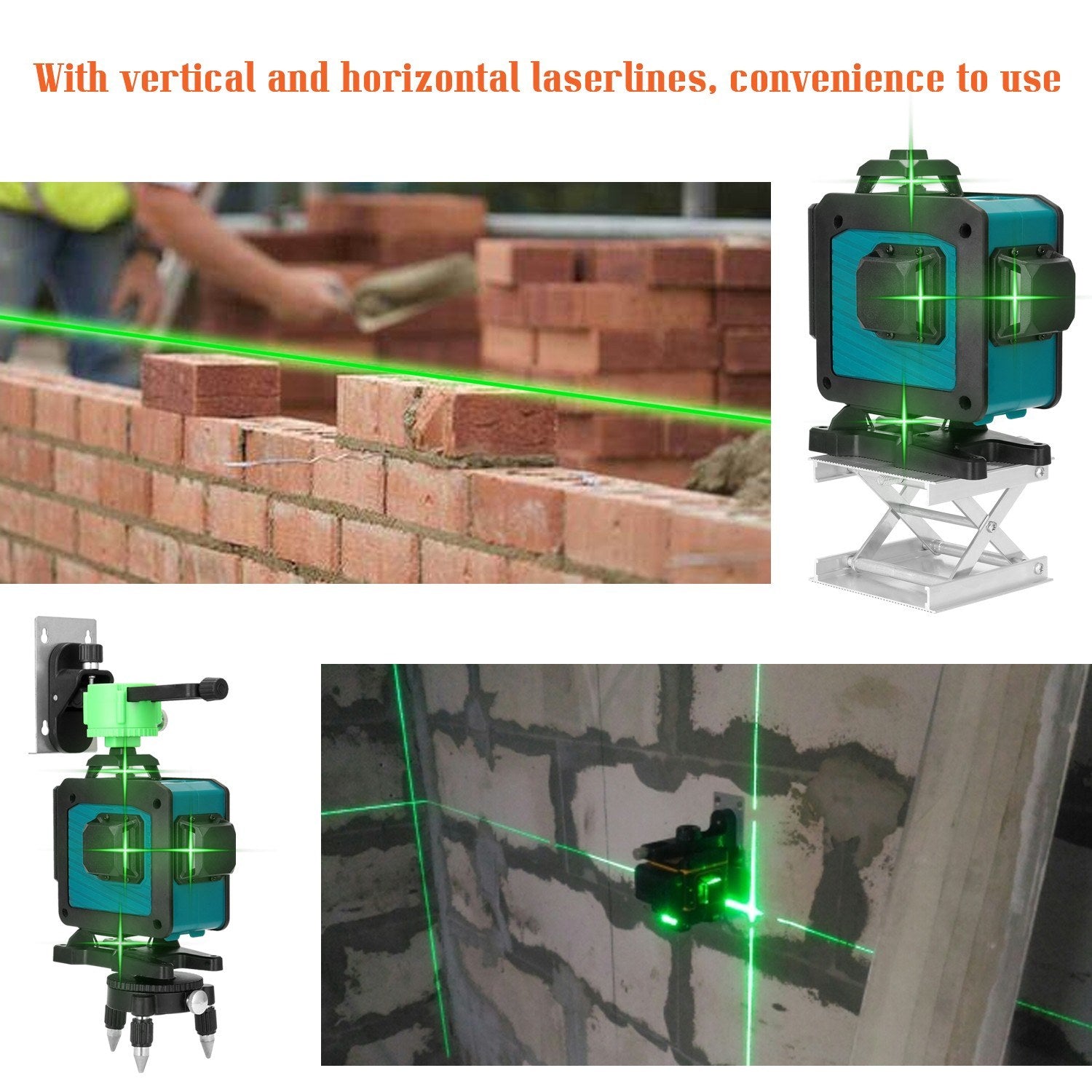 Multifunctional 4D 16 Lines Laser Level Tool Vertical Horizontal with Self-leveling Function