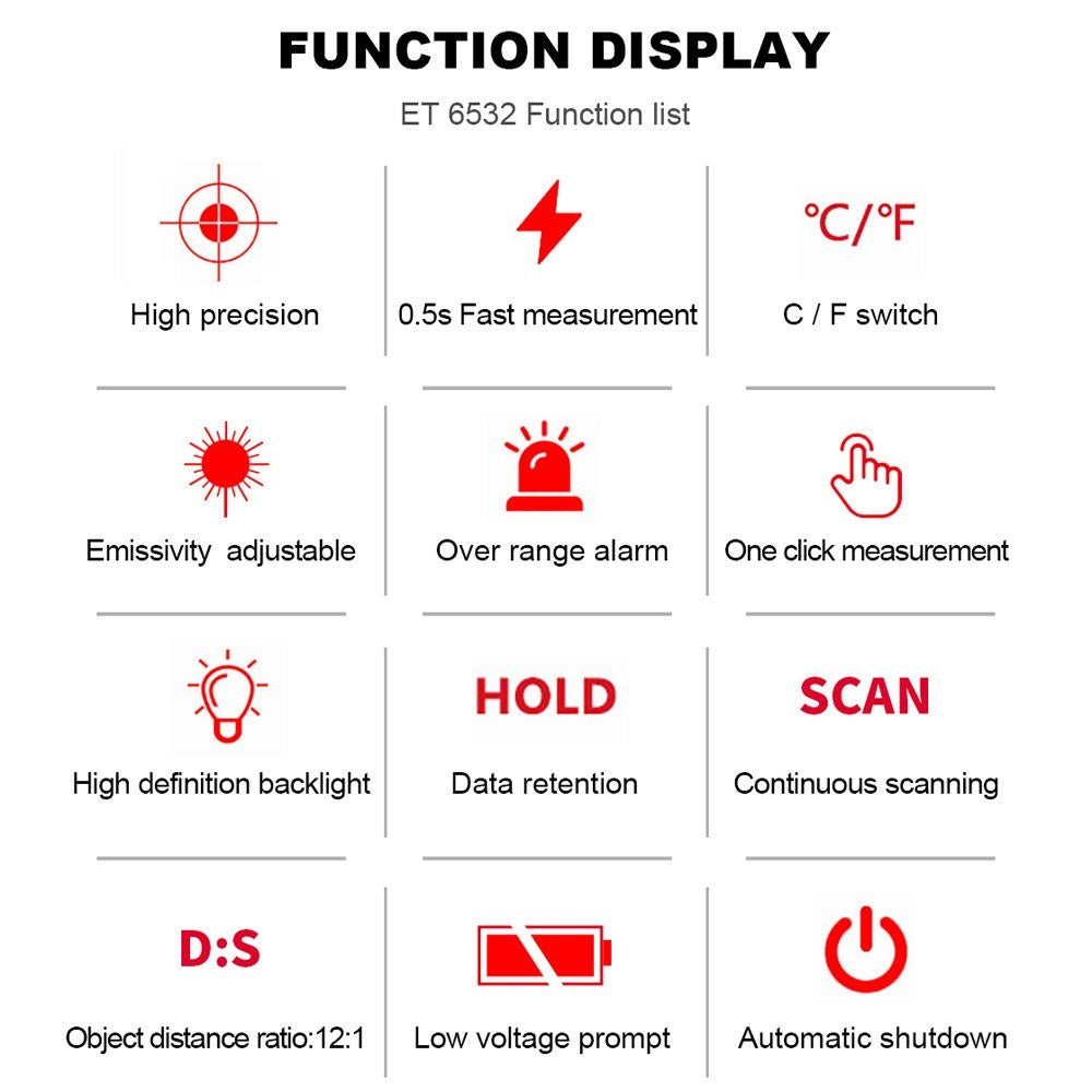 Non Contact Infrared Intelligent Temperature Measurement Multi-purpose High Precision