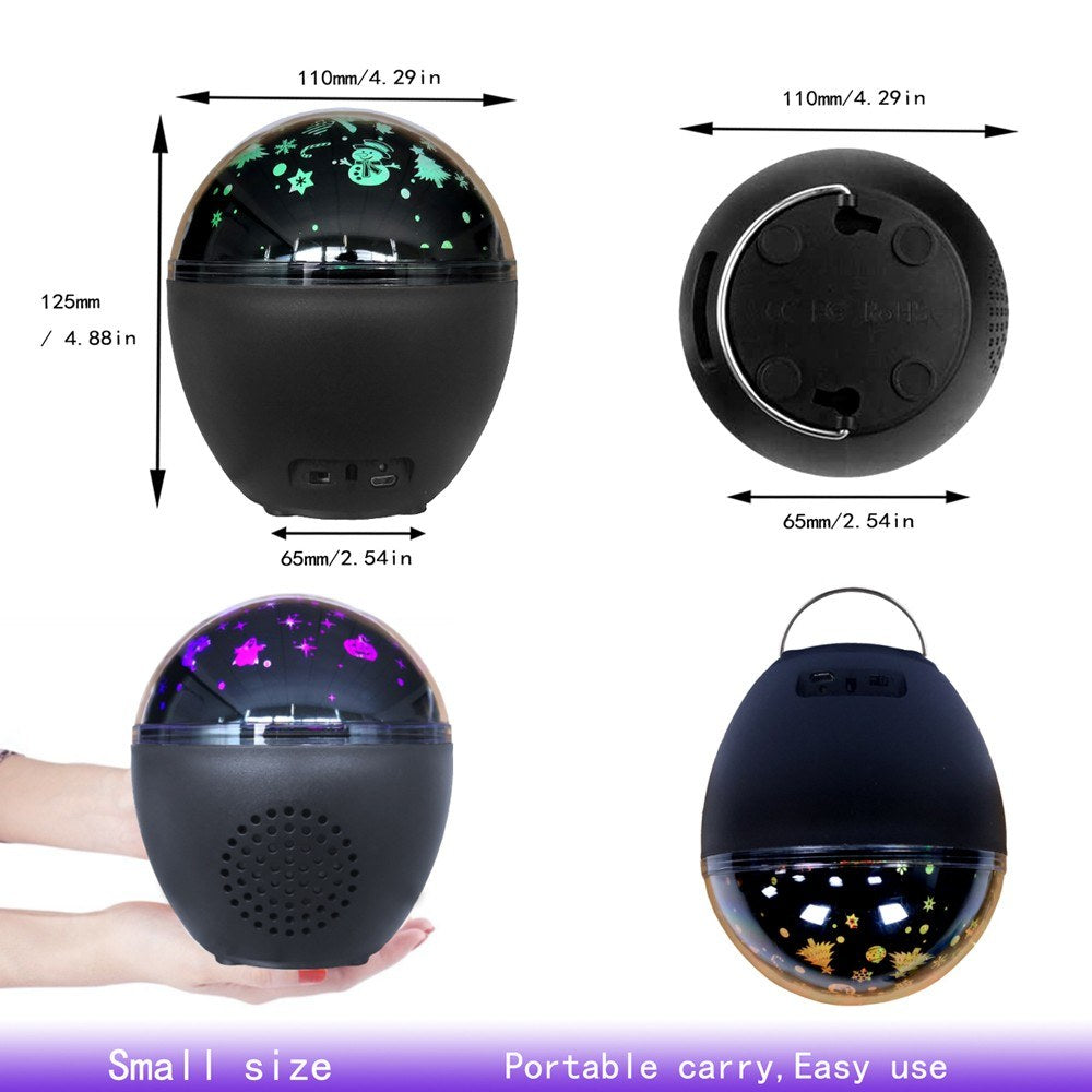 IR Remote Control Bluetooth Audio Portable Multifunction Projection Lamp