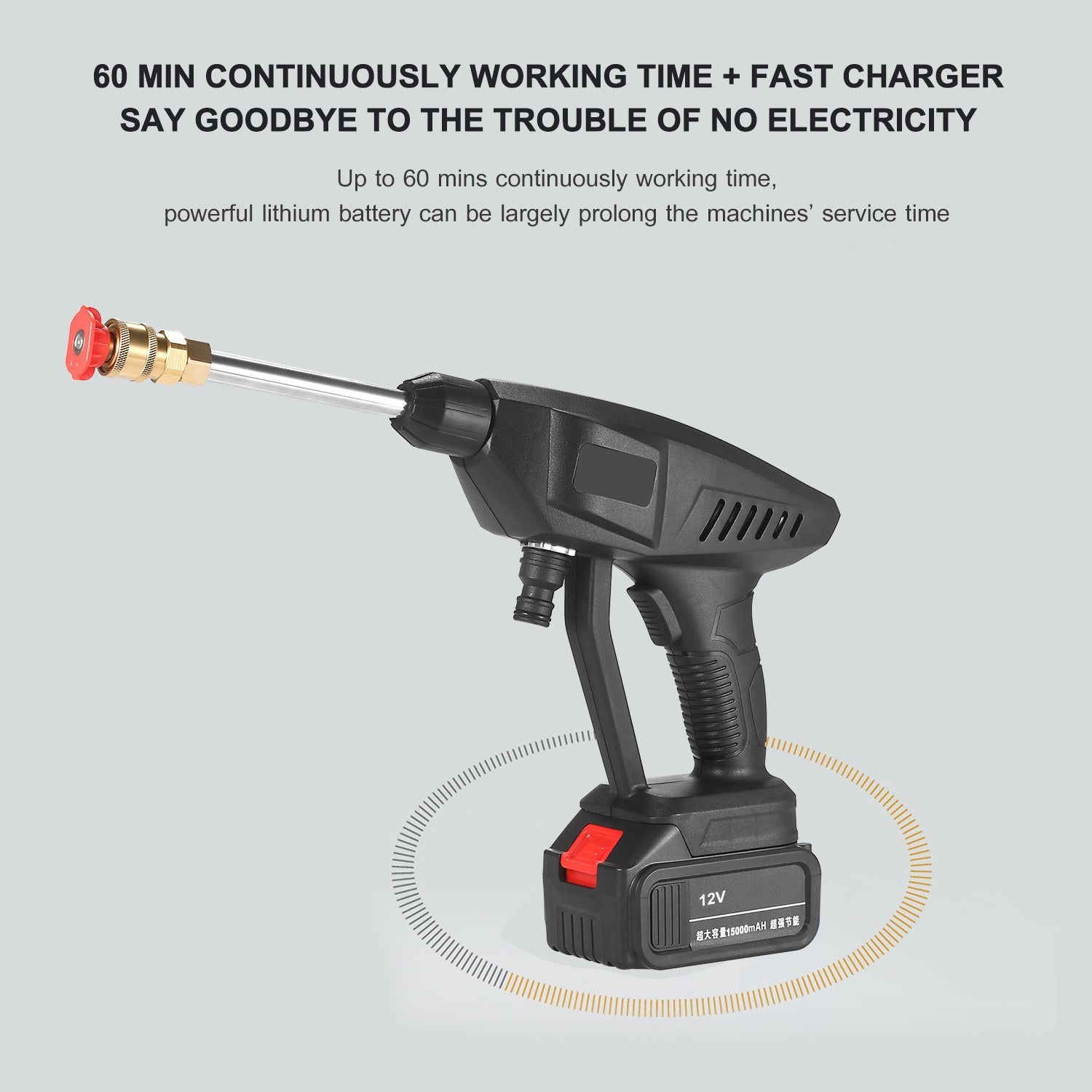 Portable High Pressure Washer Machine With Foam Generator Nozzle