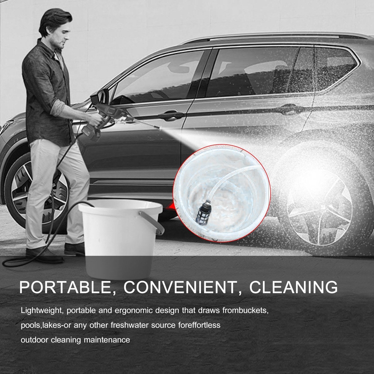 Portable High Pressure Washer Machine With Foam Generator Nozzle