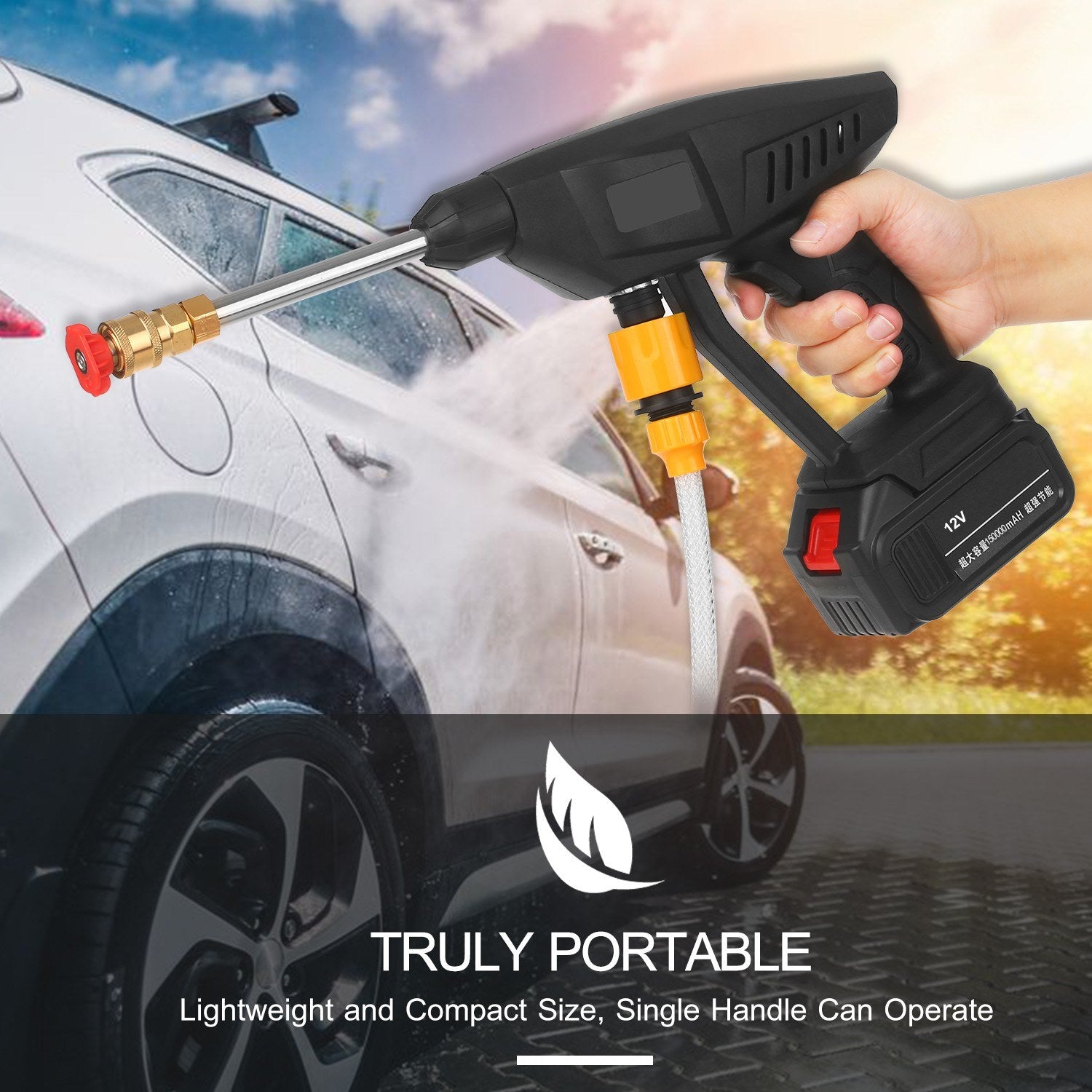 Portable High Pressure Washer Machine With Foam Generator Nozzle
