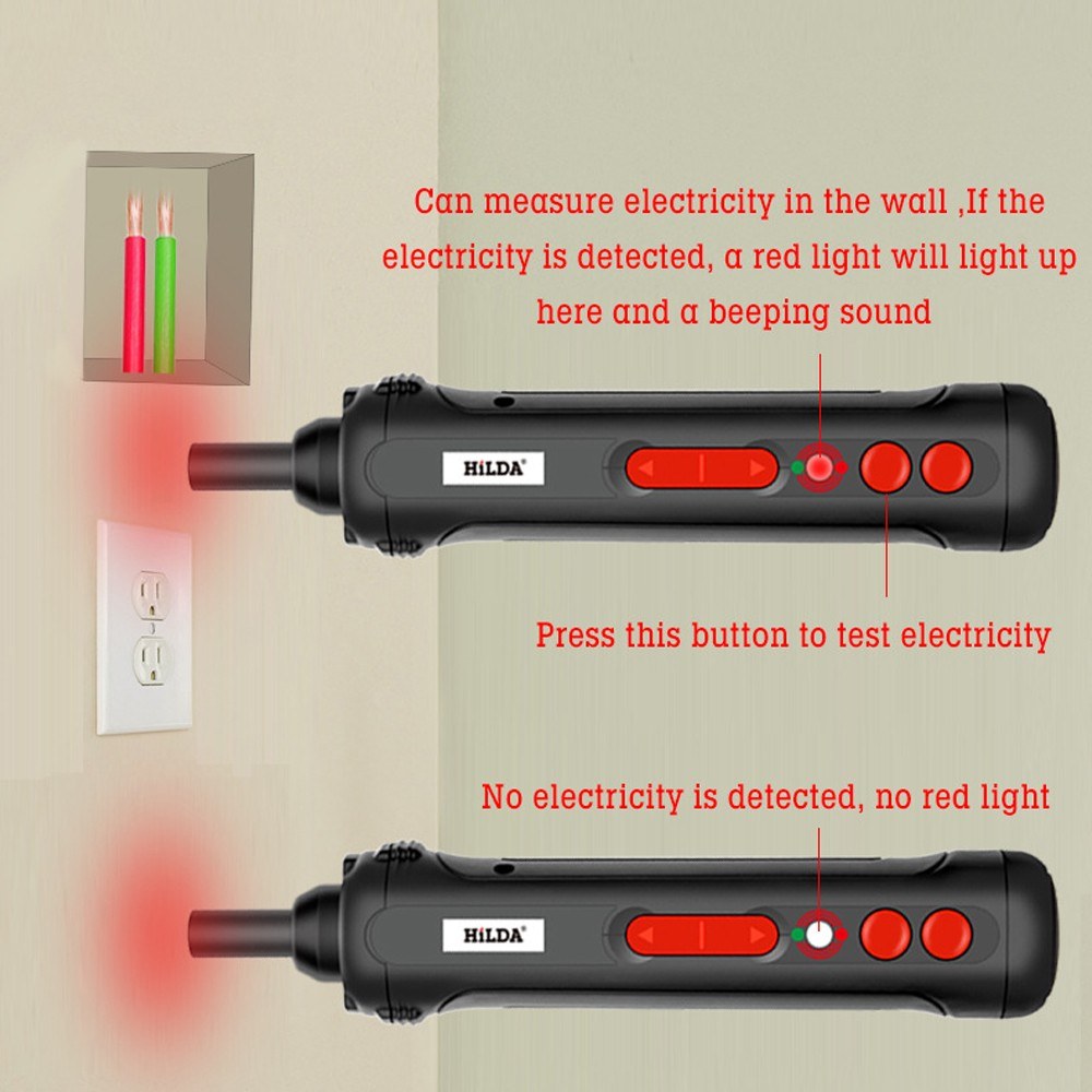 Mini USB Rechargeable Electric Screwdriver with LED Indicator Light and 19pcs Bits
