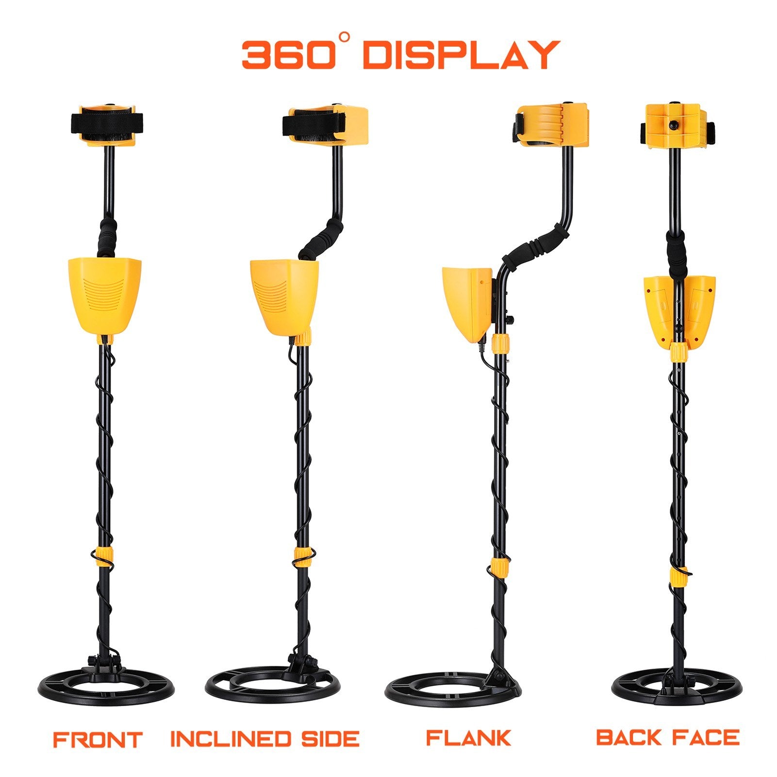 LCD Display Screen Handheld Metal Detector Accuracy Treasure Underground Finder for Adults and Kids