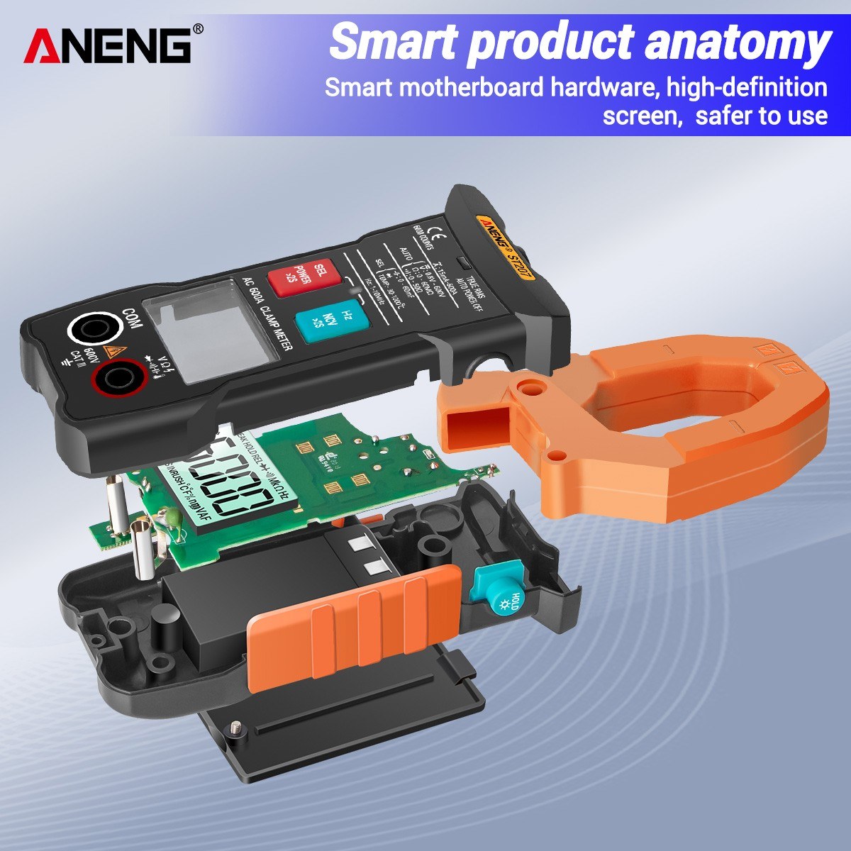 True RMS Clamp Meter with App Remote Control Autoranging Diode Hertz Temperature Tester