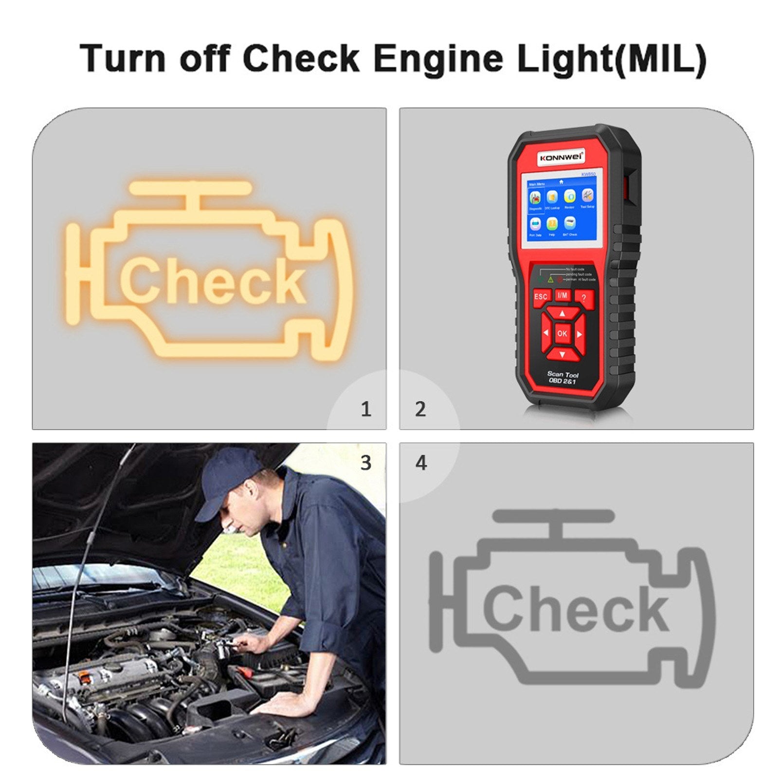 Multifunctional Auto Diagnostic Scanner Tools Car Tool Check Engine Automotive On-Board Machine