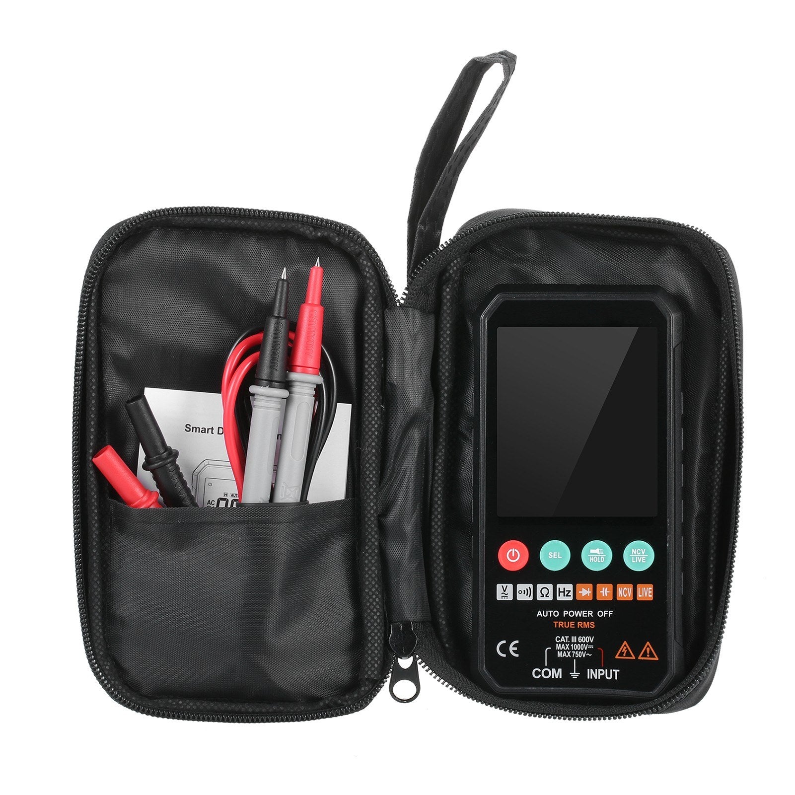 Super Slim Palm Size 3.3-inch LCD Digital Multimeter 6000 Counts True RMS Universal Meter