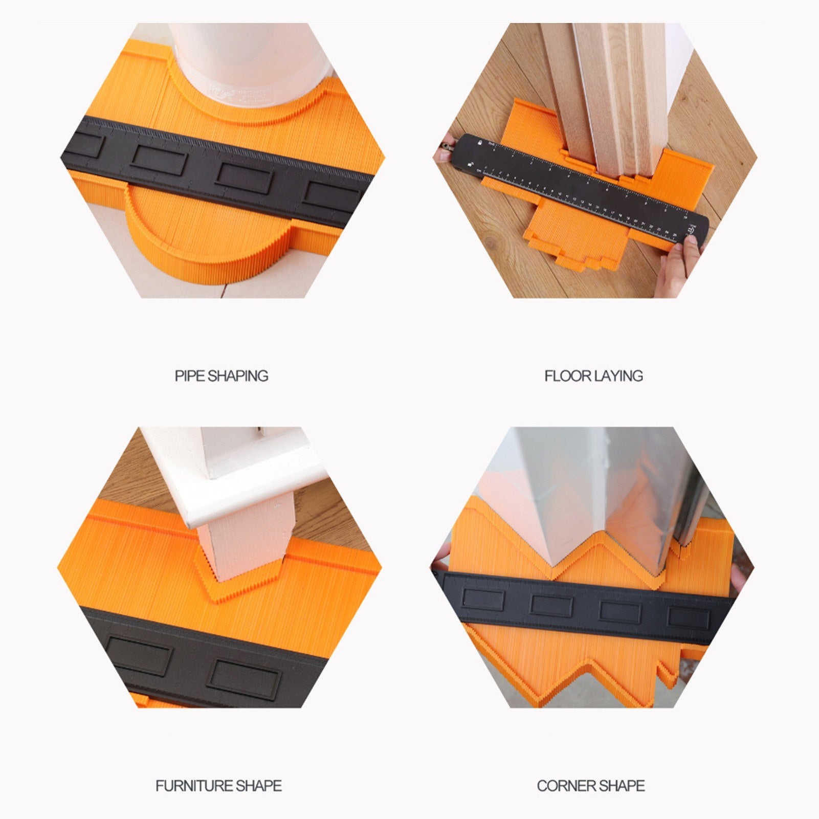 10 Inch Contour Gauge Profile Tool with Metal Lock Original Shape Copy Replicator for Working