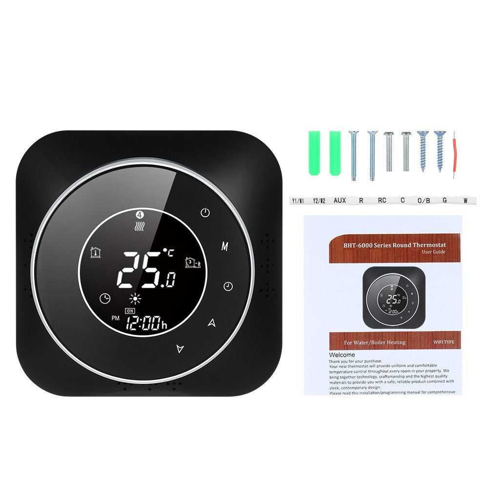 Programmable Thermostat 5+1+1 Six Periods Touchscreen LCD with Water Heating Thermoregulator
