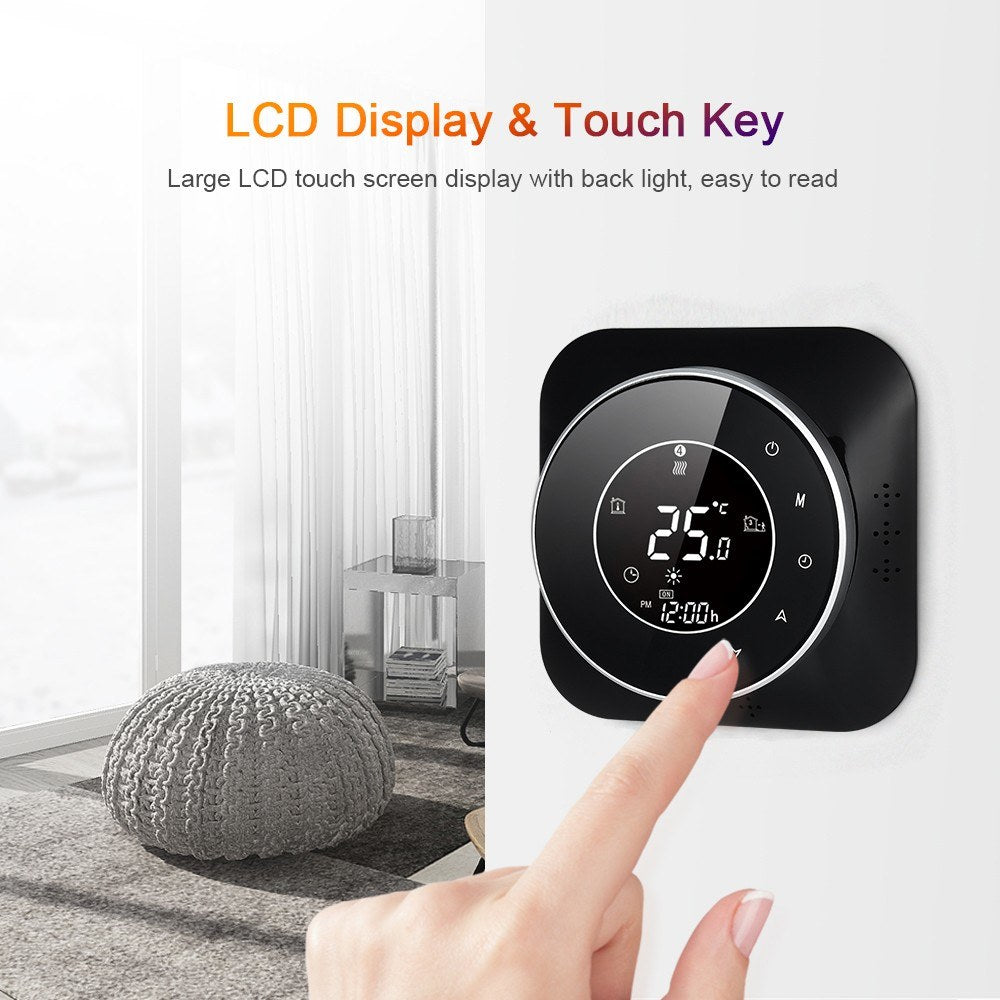 Programmable Thermostat 5+1+1 Six Periods Touchscreen LCD with Water Heating Thermoregulator