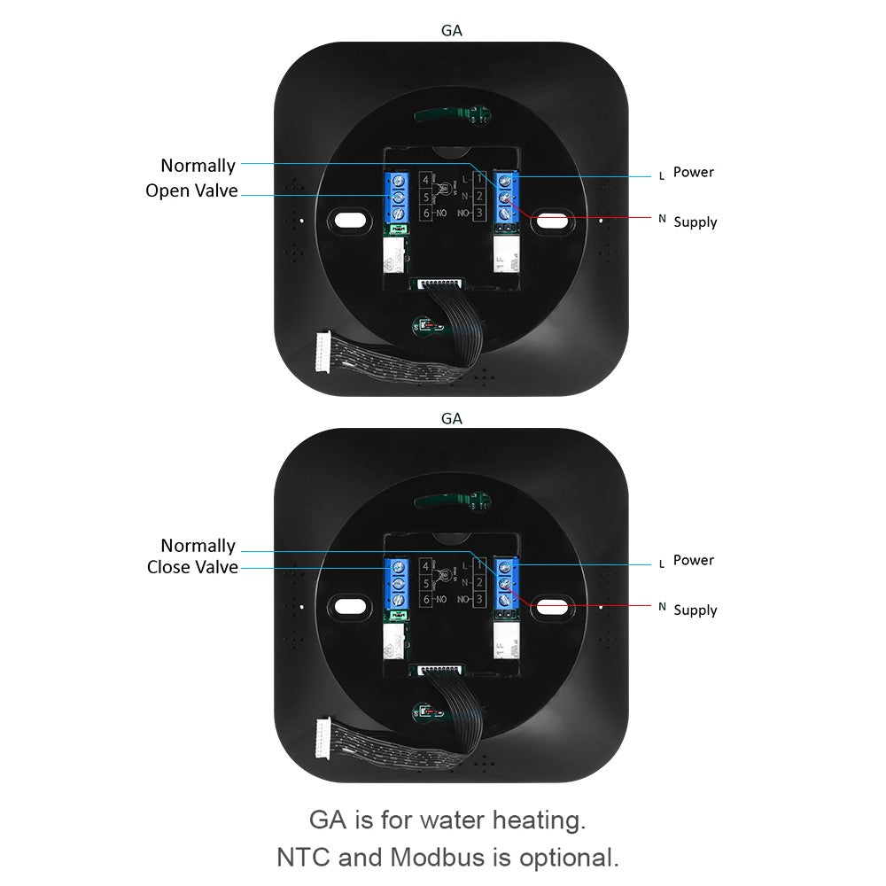 Programmable Thermostat 5+1+1 Six Periods Touchscreen LCD with Water Heating Thermoregulator