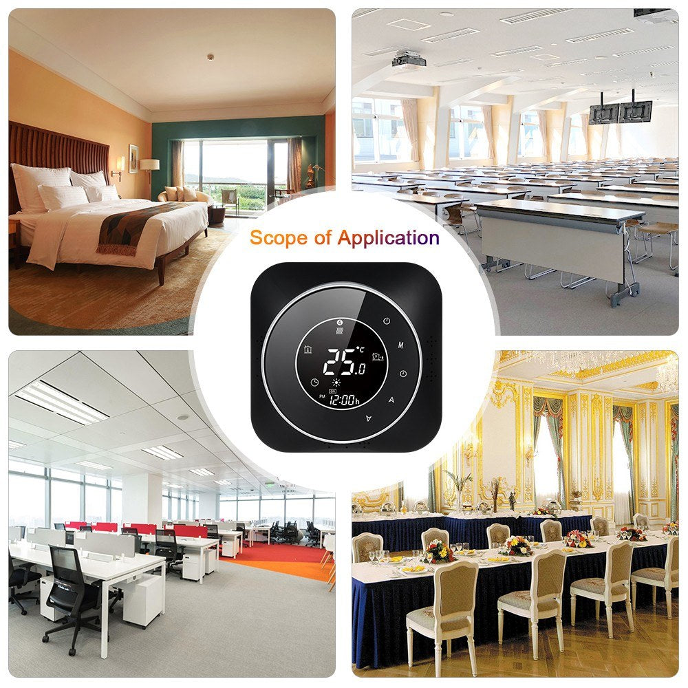 Programmable Thermostat 5+1+1 Six Periods Touchscreen LCD with Water Heating Thermoregulator