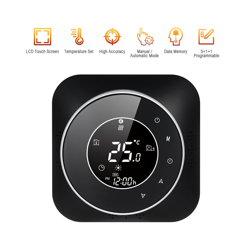 Programmable Thermostat 5+1+1 Six Periods Touchscreen LCD with Water Heating Thermoregulator