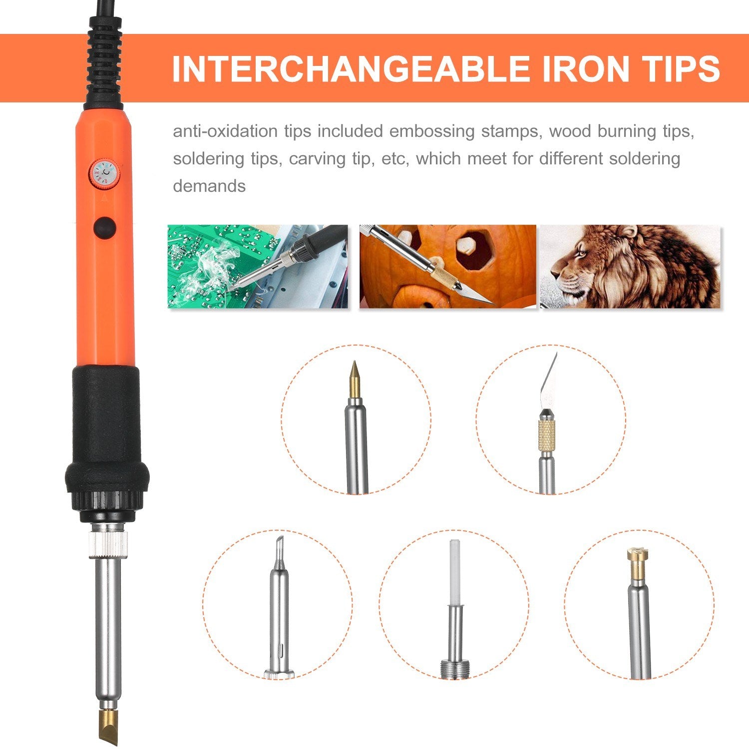 Electric Soldering Iron Kit Welding Adjustable Temperature 200~450°C