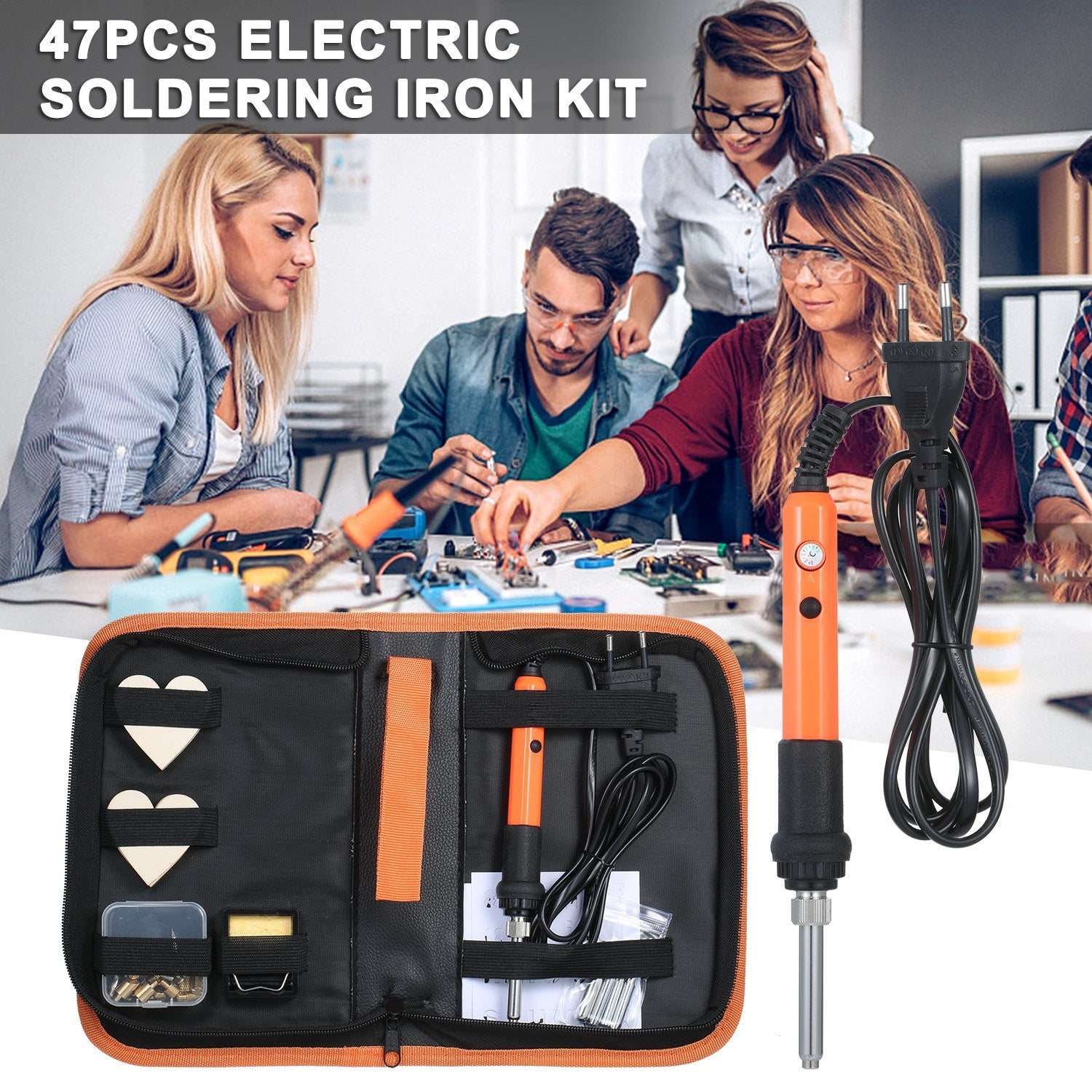 Electric Soldering Iron Kit Welding Adjustable Temperature 200~450°C
