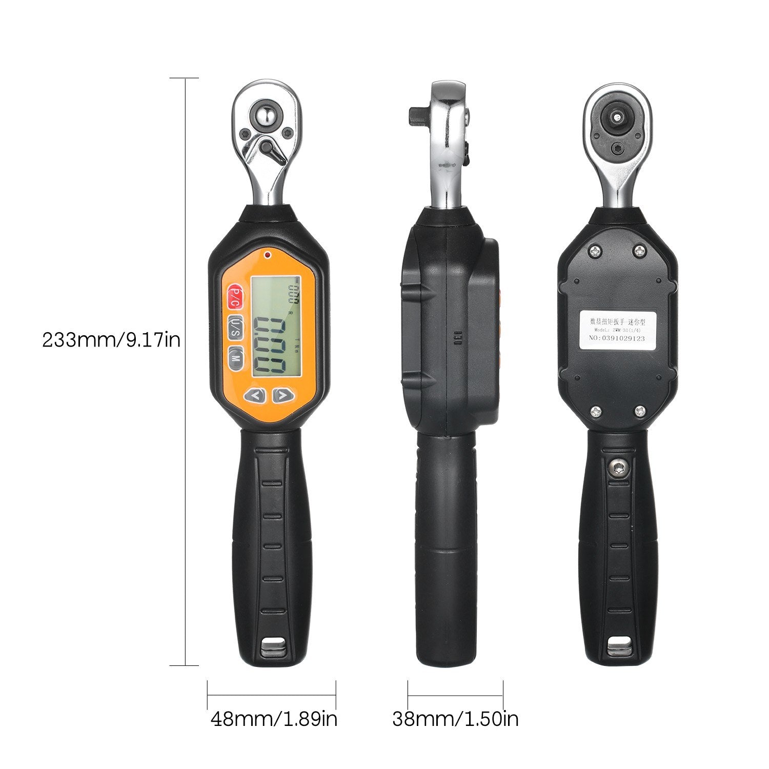 Preset Torque Wrench 10Nm Adjustable 1.6-inch LCD Digital Display for Bicycle Vehicle Maintenance