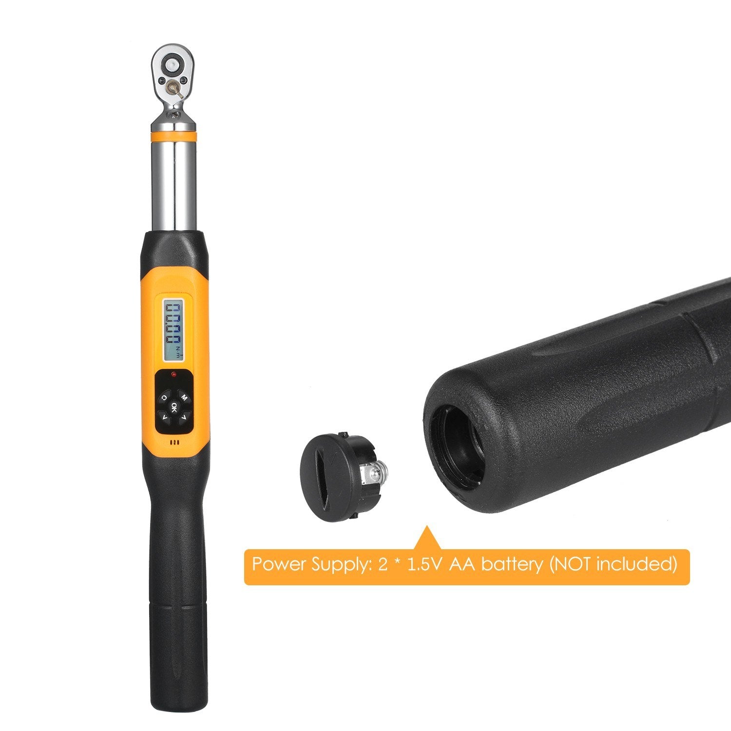 Preset Torque Wrench 10Nm Adjustable 1.4-inch LCD Digital Display 100 Groups Data Storage Peak & Real Time
