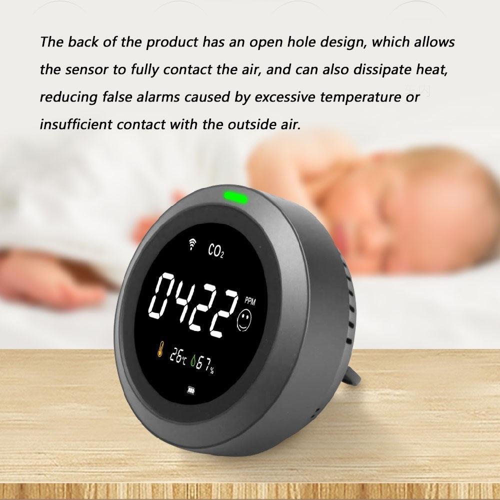 WIFI Intelligent CO2 Carbon Dioxide Temperature Humidity USB Air Quality Tester Detector