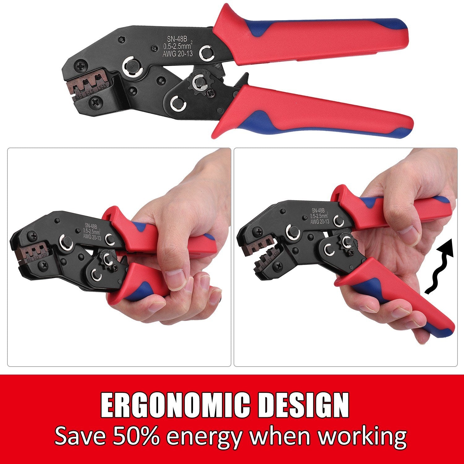 600Pcs Assorted Male and Female Wire Connector Set with Crimper Quick Disconnect Connectors Cold-Pressed Crimp Terminals for Electrical Wiring