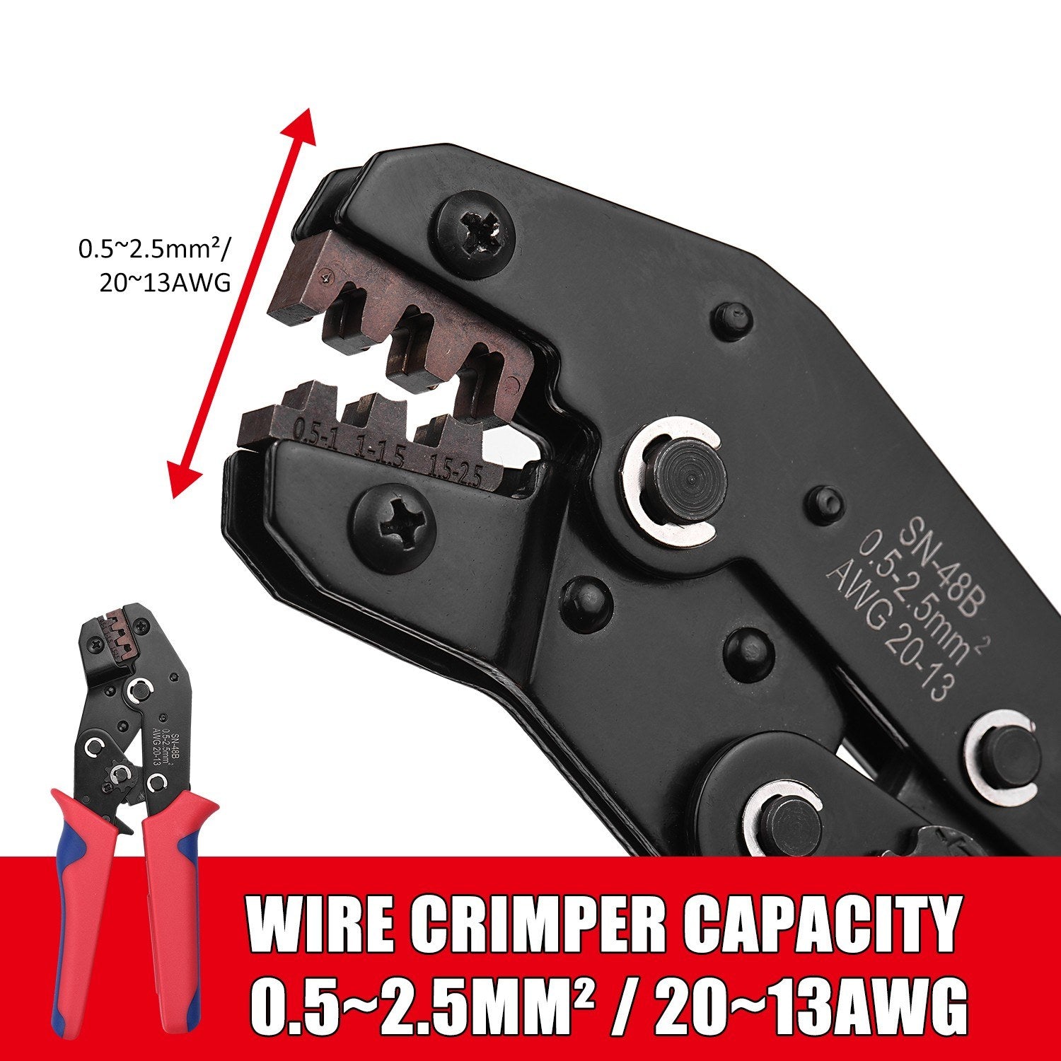 600Pcs Assorted Male and Female Wire Connector Set with Crimper Quick Disconnect Connectors Cold-Pressed Crimp Terminals for Electrical Wiring