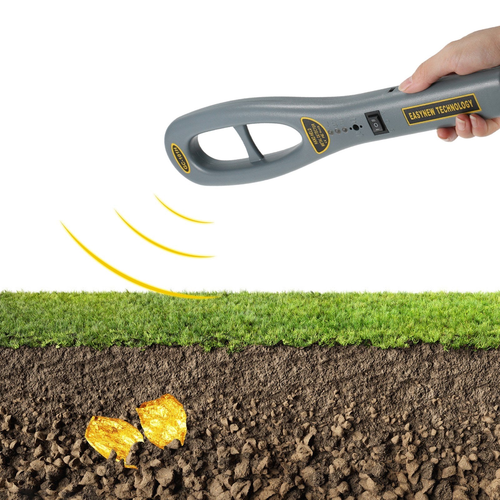 Portable Handheld Metal Detector High Sensitivity Safety Inspection With Buzzer Vibration for Security Check