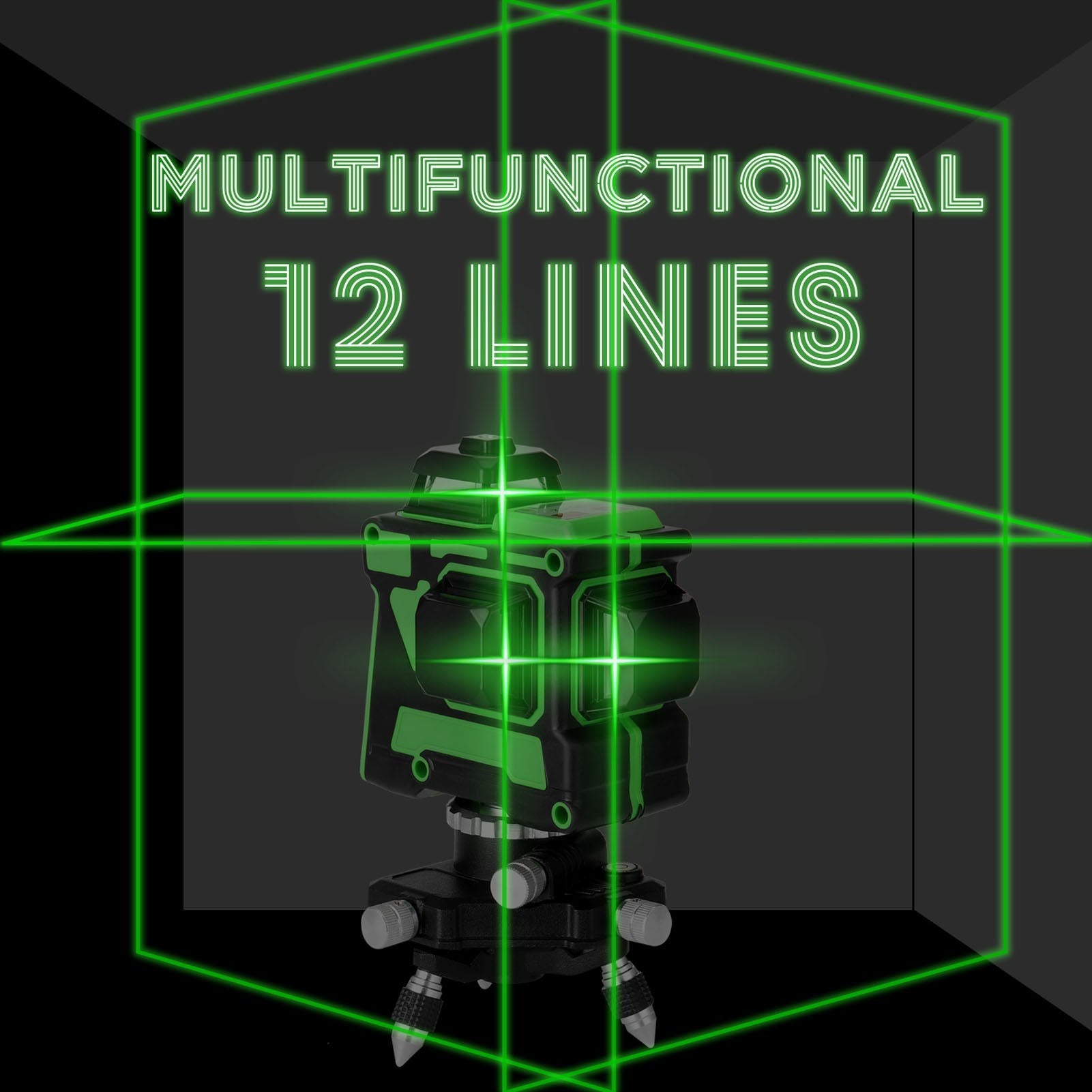 Multifunctional 3D 12 Lines Laser Level Tool Vertical Horizontal with Self-leveling Function