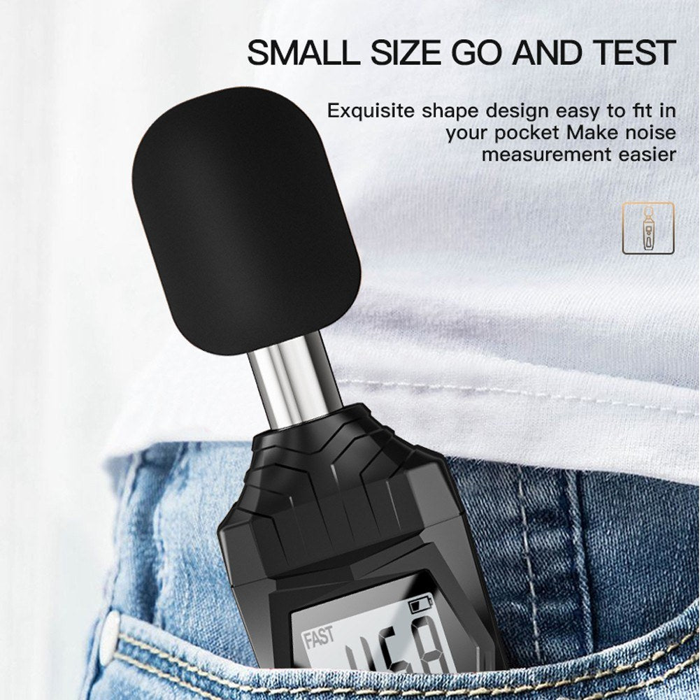 30~130dB Meter Noise Detector Measuring Instrument Mini Audio Sound Level Decibel Monitor Indicator