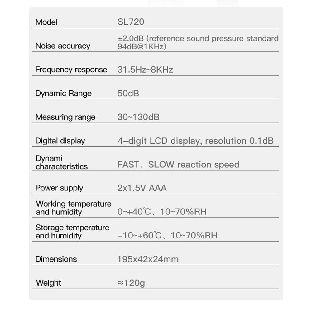 30~130dB Meter Noise Detector Measuring Instrument Mini Audio Sound Level Decibel Monitor Indicator