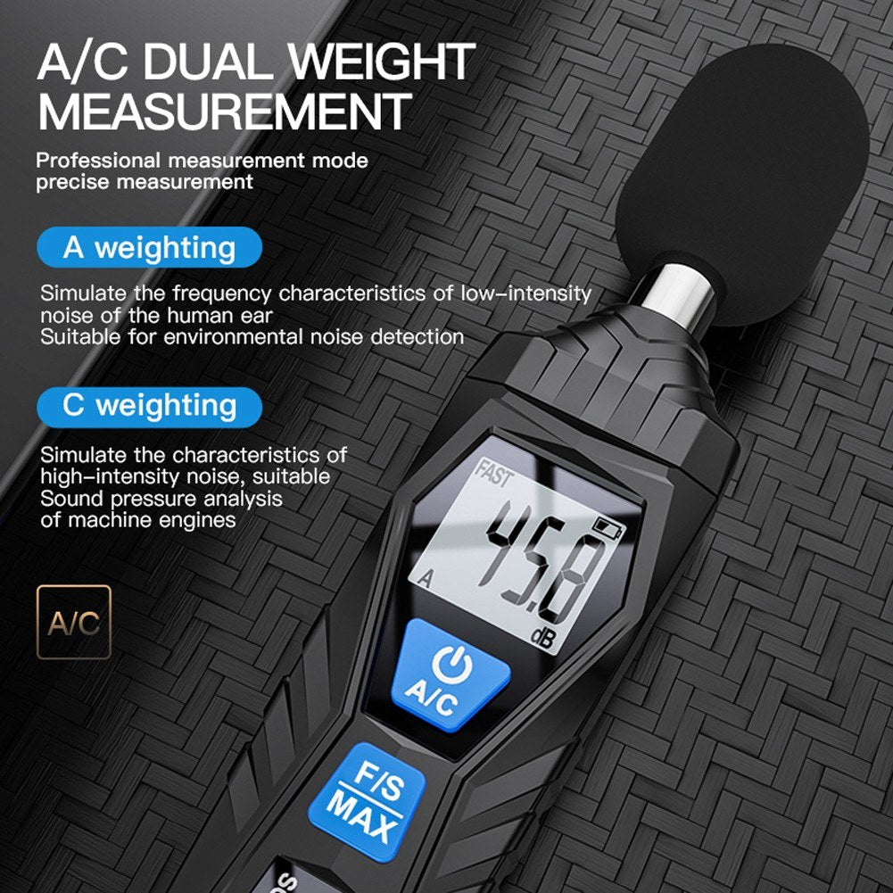 30~130dB Meter Noise Detector Measuring Instrument Mini Audio Sound Level Decibel Monitor Indicator