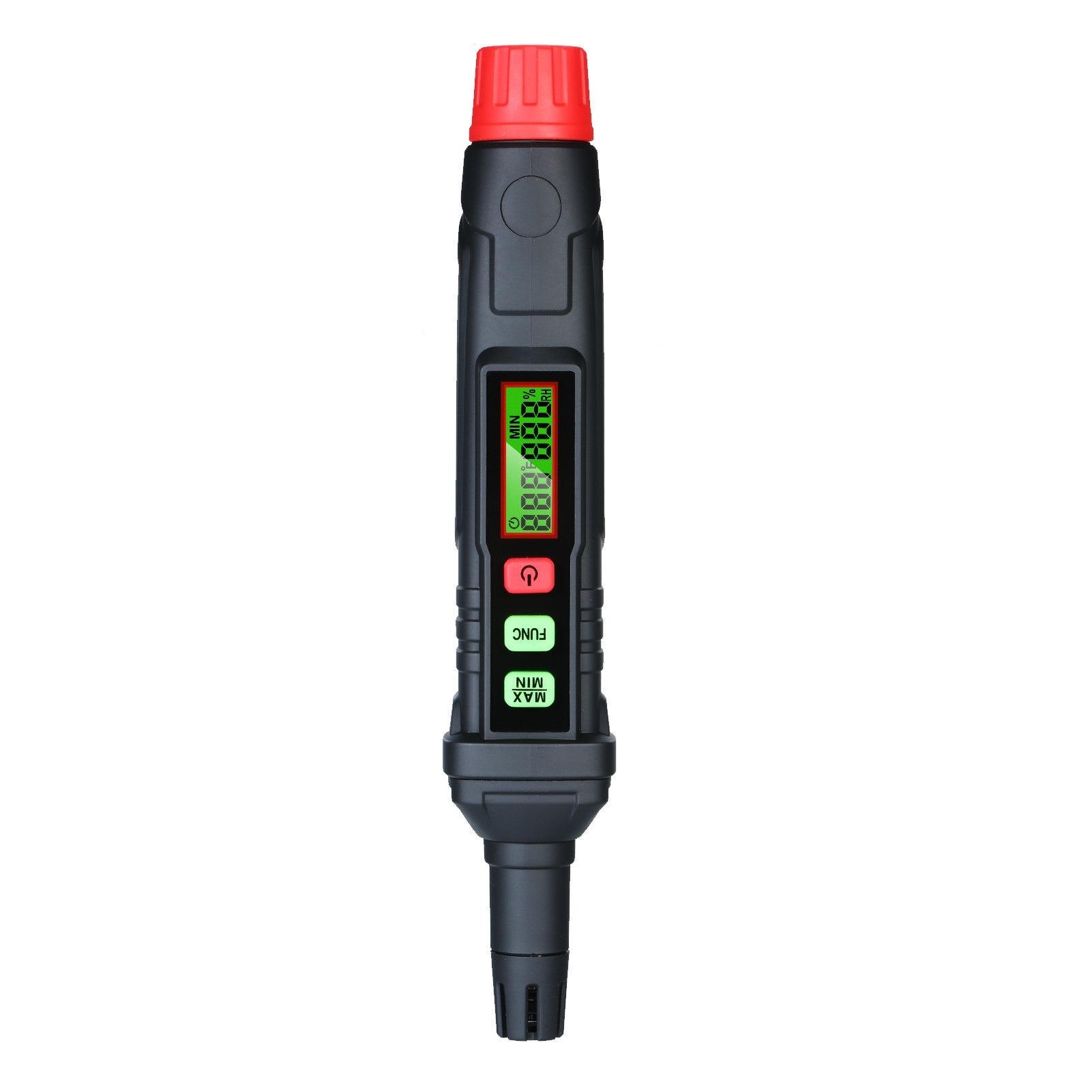 4-in-1 Digital Psychrometer Portable Thermo-Hygrometer Mini Temperature and Humidity Meter Pen with Dew Point Wet Bulb (Battery Not Included)