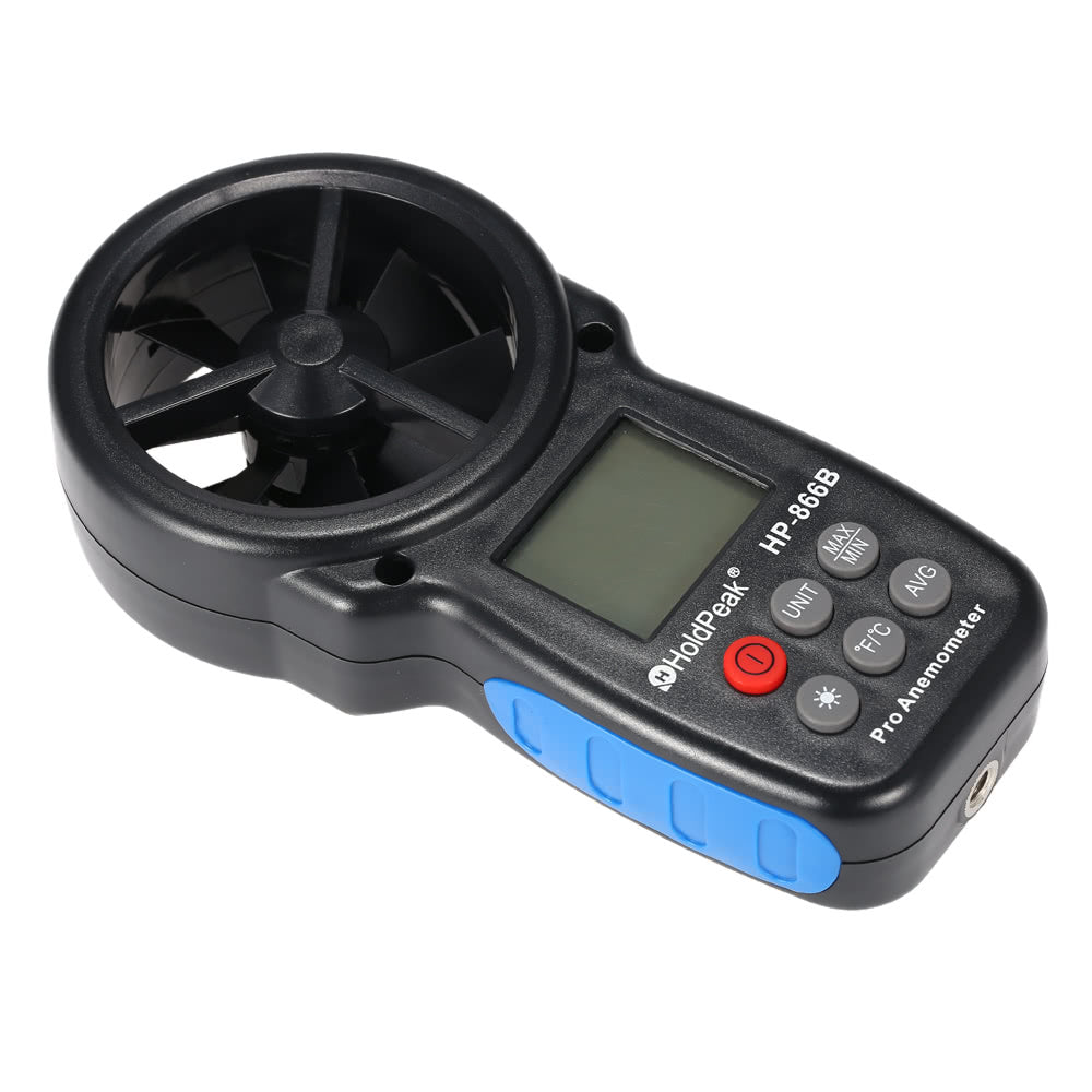 Mini LCD Digital Anemometer Wind Speed Air Velocity Temperature Measuring with Backlight