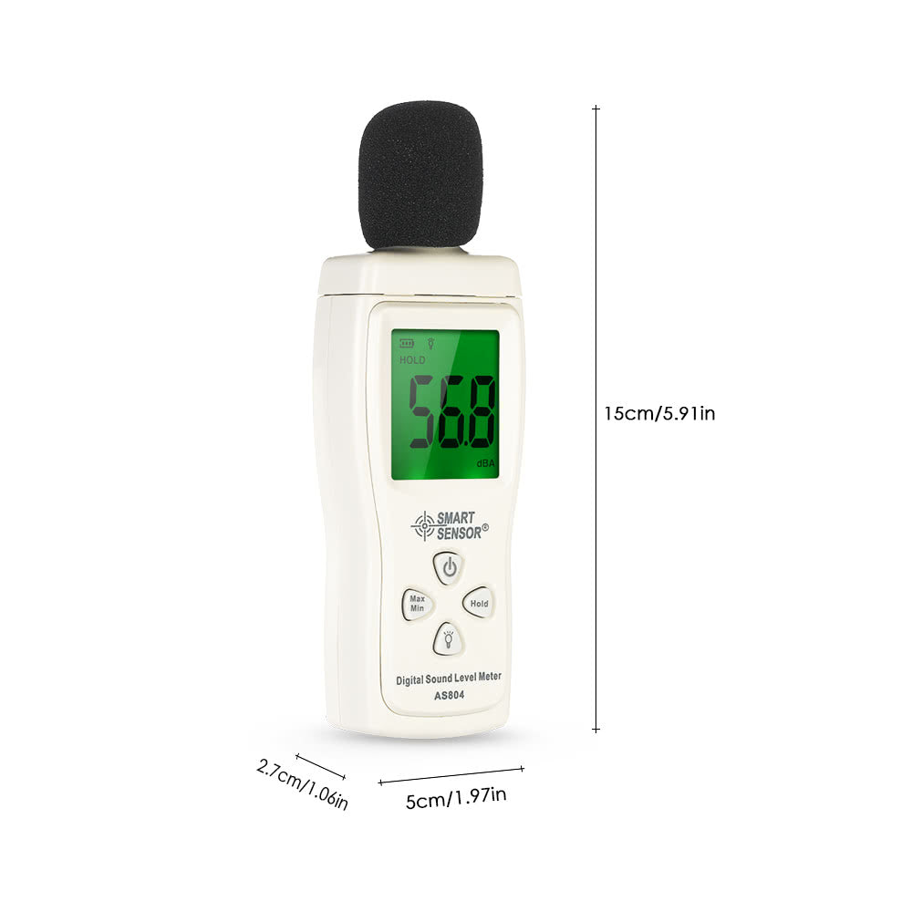 Mini Digital Sound Level Meter LCD Display Noise Measuring Instrument Decibel Tester 30-130dBA