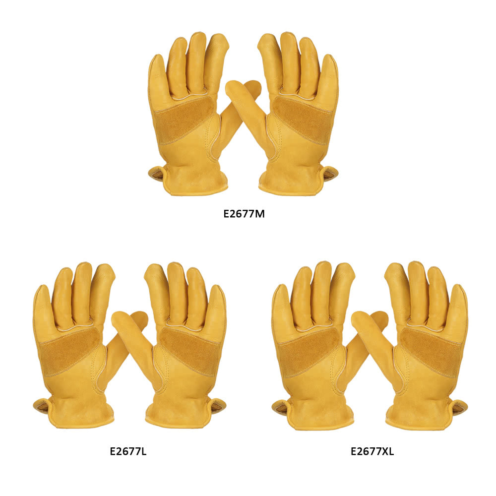 Men's Work Cowhide Gloves Gardening Digging Planting Pruning Protective Non-Slip Protection Wear