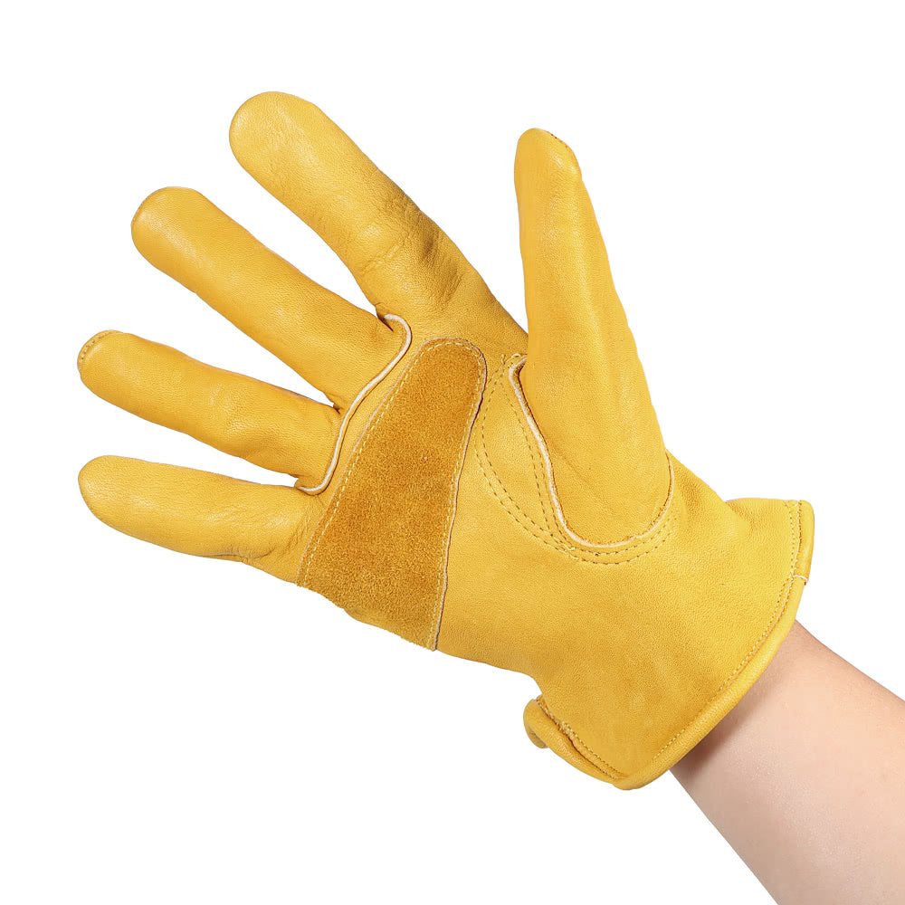 Men's Work Cowhide Gloves Gardening Digging Planting Pruning Protective Non-Slip Protection Wear