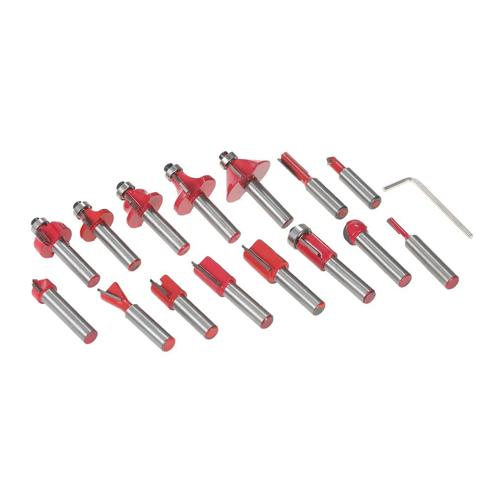 Milling Cutter Router Bit Set 8mm for Floor Handmade Engraving Cutting 15PCS