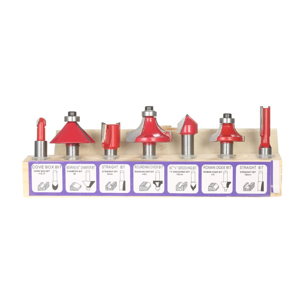Milling Cutter Router Bit Set 8mm for Floor Handmade Engraving Cutting 15PCS