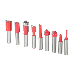Milling Cutter Router Bit Set 8mm for Floor Handmade Engraving Cutting 15PCS