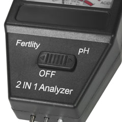 2 in 1 Mini Soil pH Meter Fertility Tester Analyzer with Three Probes for Gardening Farming Lawn