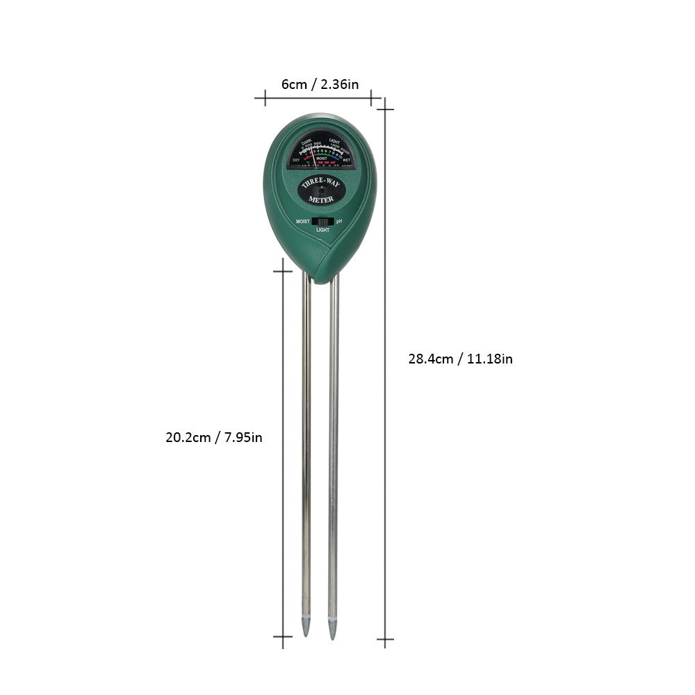 3-in-1 Multifunctional Soil Tester Moisture Meter PH Sunlight Intensity