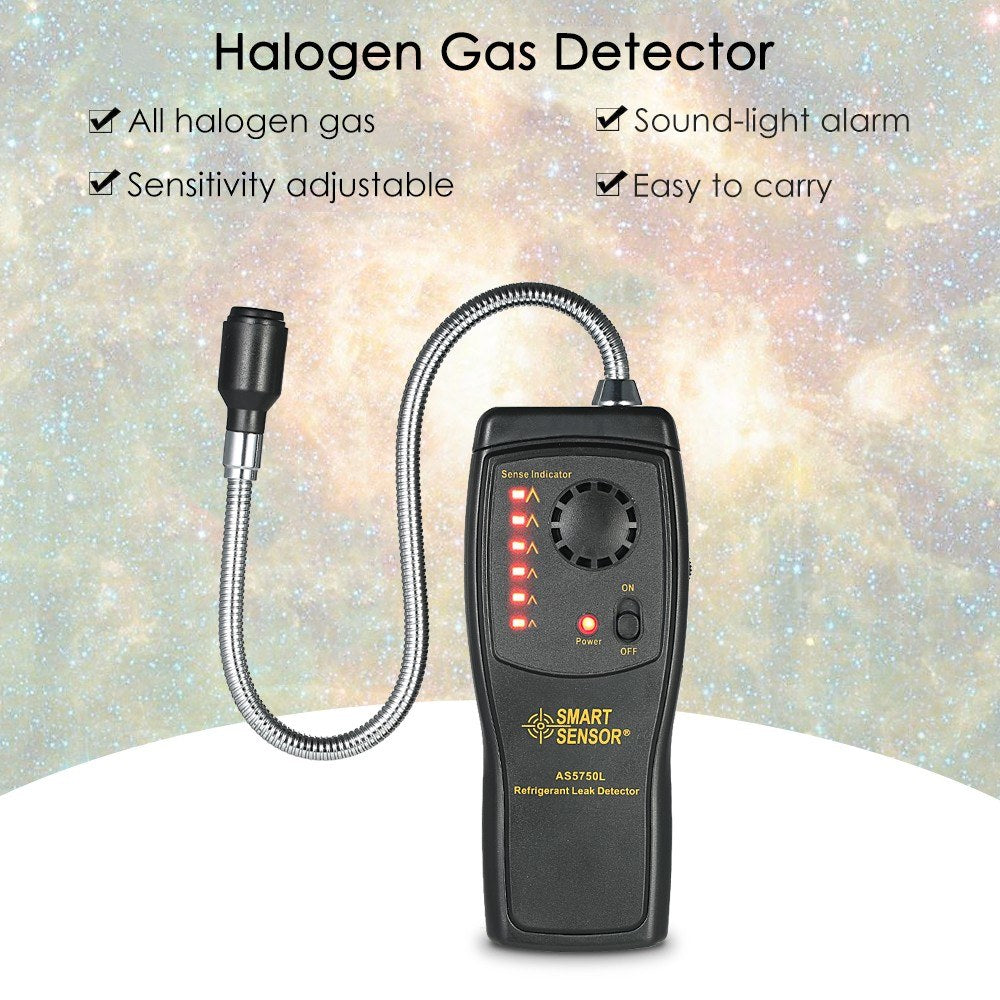 Hand-held CFCs HCFCs HFCs Halogen Gas Detector Refrigerant Air Conditioning Freon Leak Tester