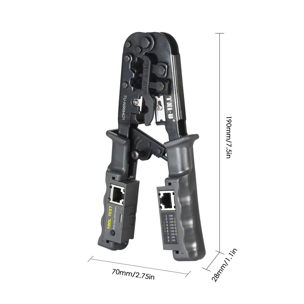 2 in 1 Wire Crimping and Testing Pliers RJ11 RJ12 RJ45 Cable Crimper Stripper Cutter Tester
