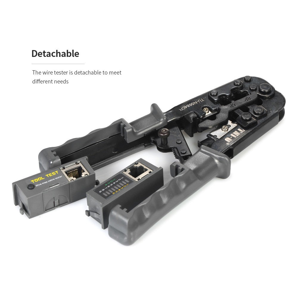 2 in 1 Wire Crimping and Testing Pliers RJ11 RJ12 RJ45 Cable Crimper Stripper Cutter Tester