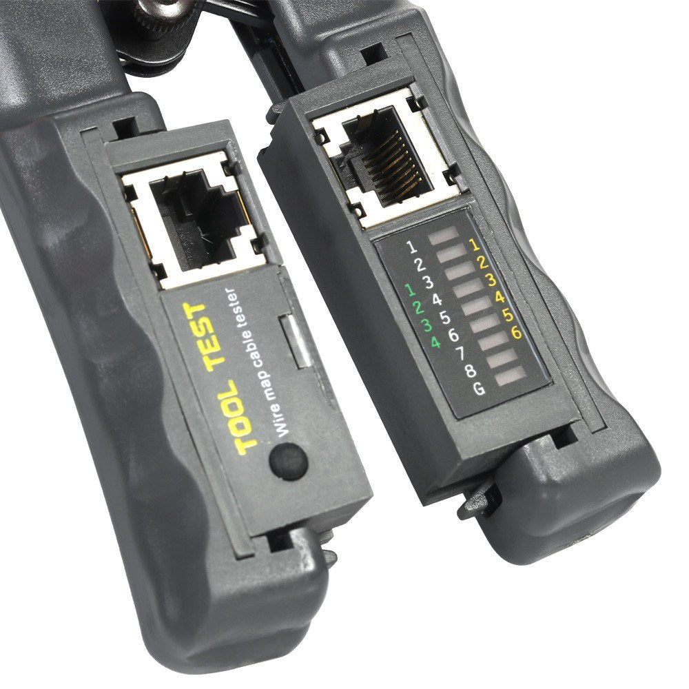 2 in 1 Wire Crimping and Testing Pliers RJ11 RJ12 RJ45 Cable Crimper Stripper Cutter Tester